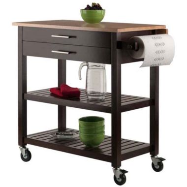 Winsome Langdon Home Solid Wood Kitchen Cart. View a larger version of this product image.