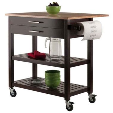Winsome Langdon Home Solid Wood Kitchen Cart. View a larger version of this product image.