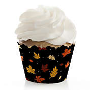 Big Dot of Happiness Fall Leaves - Give Thanks Party Decorations - Fall or Thanksgiving Cupcake Wrappers - Set of 12