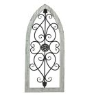 Alternate image 0 for Things2Die4 40 Inch Wood & Metal White Window Arch Frame Rustic Wall Decor Pane Farmhouse Art
