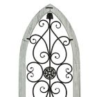 Alternate image 2 for Things2Die4 40 Inch Wood & Metal White Window Arch Frame Rustic Wall Decor Pane Farmhouse Art