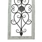 Alternate image 3 for Things2Die4 40 Inch Wood & Metal White Window Arch Frame Rustic Wall Decor Pane Farmhouse Art