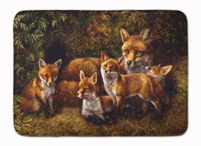 Carolines Treasures Foxes Bathing Watercolor Doormat 18 H x 27 W Multicolor 