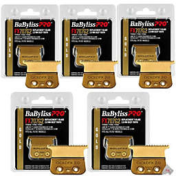 5x BaByliss PRO Replacement GoldFX Skeleton T-Blade 2.0mm Deep Tooth FX707G2