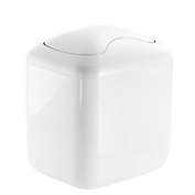 mDesign Mini Trash Can with Swing Lid for Bath Vanity