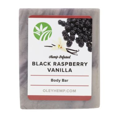 Oley Hemp Infused Black Raspberry Vanilla Soap Body Bar, 4.3 Ounces. View a larger version of this product image.