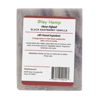 Oley Hemp Infused Black Raspberry Vanilla Soap Body Bar, 4.3 Ounces. View a larger version of this product image.
