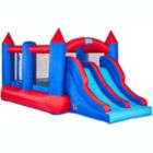 Alternate image 0 for Sunny & Fun Inflatable Bouncy Castle with Dual Slide - Heavy-Duty for Outdoor Fun - Climbing Wall, Slides, Bounce House - Easy to Set Up & Inflate with Included Air Pump & Carrying Case - Blue