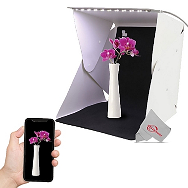 Vivitar 11 Inch Snap Assembly Portable Lightbox for Product Photography with White and Black Backdrops. View a larger version of this product image.