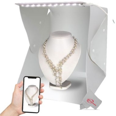 Vivitar 11 Inch Snap Assembly Portable Lightbox for Product Photography with White and Black Backdrops. View a larger version of this product image.