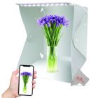 Alternate image 3 for Vivitar 11 Inch Snap Assembly Portable Lightbox for Product Photography with White and Black Backdrops