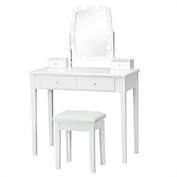 Slickblue Vanity Table Set with Lighted Mirror for Bedroom and Dressing Room