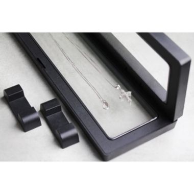 Juvale 2 Set 3D Display Cases, Floating Black Display Stand Holder Frame for AA Medallion, Challenge Coins, Jewelry, Pin and Coins 9 x 2.7 x 0.75 Inches. View a larger version of this product image.