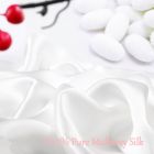 Alternate image 3 for PiccoCasa 100% Silk Pillowcase for Hair and Skin, Both Side 400 Thread Count Solid Pillow Protector 19 Momme Silk Pillow Cases with Hidden Zipper, 1 Piece, Standard/20x26inch Snow White