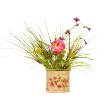 Dolce Mela French Country Planters Vintage Metal Decorative Containers & Flower Pots (Set Of 3). View a larger version of this product image.