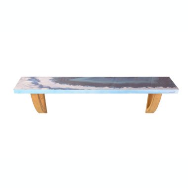 TX USA Blue Agate 36" Wooden Decorative Wall Shelf with Keyhole Hangers. View a larger version of this product image.