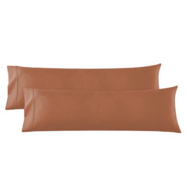 Infinity Merch 2 Microfiber Pillow Case 20x54 Orange Brown. View a larger version of this product image.