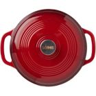 Alternate image 2 for Lodge 6 Qt. Red Enamel Cast Iron Dutch Oven