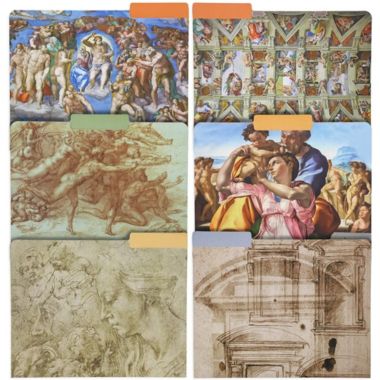 The Gifted Stationery Michelangelo File Folders, Letter Size (11.45 x 9.45 Inches, 12-Pack). View a larger version of this product image.