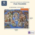 Alternate image 1 for The Gifted Stationery Michelangelo File Folders, Letter Size (11.45 x 9.45 Inches, 12-Pack)