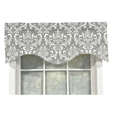 RLF Home Ozbourne Cornice Style All Seson Premium Valance Gray 3" Rod Pocket 50W x 17L. View a larger version of this product image.
