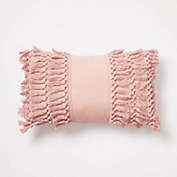 Dormify Valley Side Fringe Throw Pillow 12" x 20" Pink