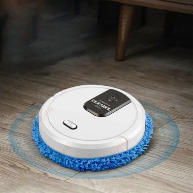 Stock Preferred 3.7V Mopping Robot Cleaner Sweeping Machine in Rechargeable White. View a larger version of this product image.