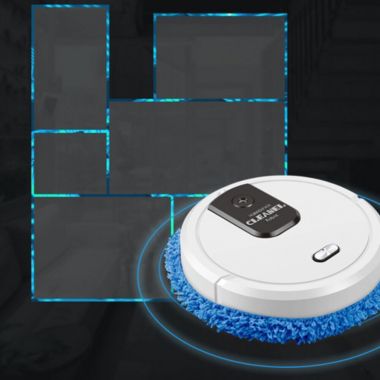 Stock Preferred 3.7V Mopping Robot Cleaner Sweeping Machine in Rechargeable White. View a larger version of this product image.