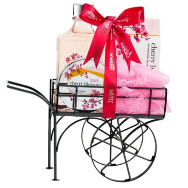 Freida and Joe Cherry Blossom Fragrance Bath & Body Spa Gift Set in Wheelbarrow Caddie. View a larger version of this product image.