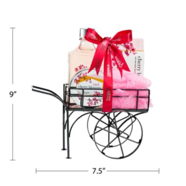 Freida and Joe Cherry Blossom Fragrance Bath & Body Spa Gift Set in Wheelbarrow Caddie. View a larger version of this product image.
