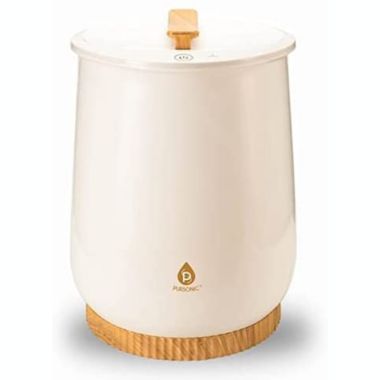 Pursonic Bucket Style Towel Warmers, Luxury Bucket Towel Warmer, Large Towel Warmer for Bathroom, Auto Shut Off, Fits Up to Two 40"X70" Oversized Towels, Bathrobes, Blankets, PJ's and More, White. View a larger version of this product image.