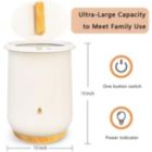 Alternate image 2 for Pursonic Bucket Style Towel Warmers, Luxury Bucket Towel Warmer, Large Towel Warmer for Bathroom, Auto Shut Off, Fits Up to Two 40"X70" Oversized Towels, Bathrobes, Blankets, PJ's and More, White