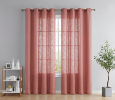 Pink Sheer Curtains Bed Bath Beyond, Pink Peach Sheer Curtains