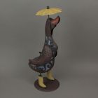 Alternate image 1 for Things2Die4 Metal Duck Holding Umbrella LED Solar Light Outdoor Garden Statue Yard Decor