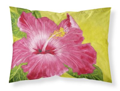 Caroline&#39;s Treasures Hot Pink Hibiscus by Malenda Trick Fabric Standard Pillowcase 30 x 20.5