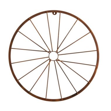 Nearly Natural 22" Rustic Metal Vintage Bicycle Wheel Wall Art Decor. View a larger version of this product image.