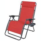 Alternate image 0 for Woodard Outdoor Zero Gravity Steel Chair With Cupholders, Deep Red