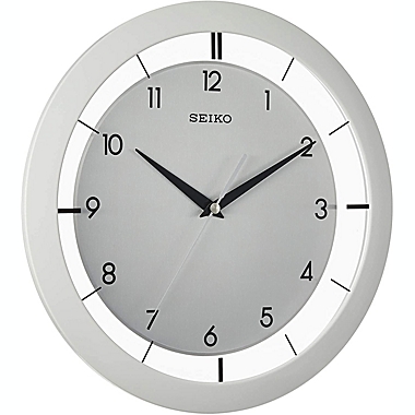 Seiko 11" St. John Brushed Metal Wall Clock. View a larger version of this product image.