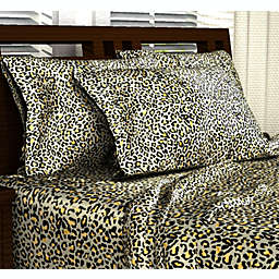 SHOPBEDDING Luxury Satin Pillowcase, Jaguar Print Standard, Open End Pillow Cover