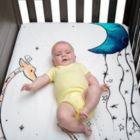 Alternate image 1 for JumpOff Jo Fitted Crib Sheet - Cotton Crib Sheet for Standard Sized Crib Mattresses - Hypoallergenic and Breathable - 28 x 52 Inches - Giraffe & Calf