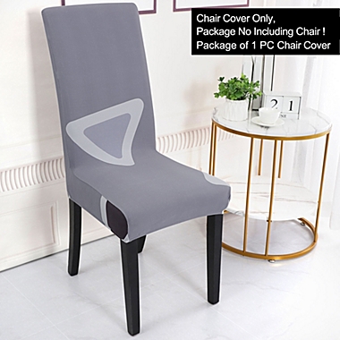 Spandex Stretch Dining Stool Chair Cover Protector Seat Slipcover Silver Gray  