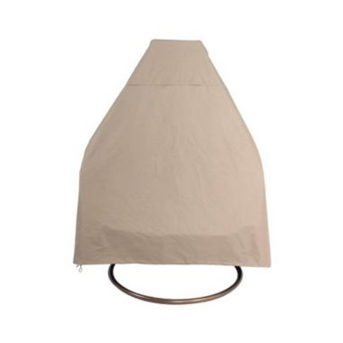 LeisureMod Hanging Double Hanging Egg Swing Chair Cover - Brown. View a larger version of this product image.