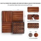 Alternate image 1 for flybold Acacia Wood Outdoor Flooring Interlocking Deck Tiles (Pack Of 10, 12" X 12")