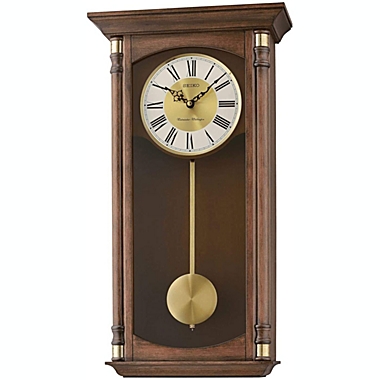 Seiko Traditional Elegance Wall Clock with Pendulum and Chime. View a larger version of this product image.