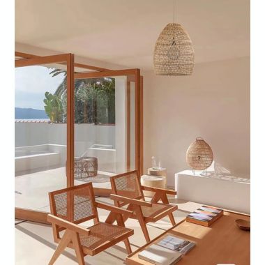 ELE Light & Decor Veremund 1-Light Brown Pendant Design Pendant Light with Rattan Shade. View a larger version of this product image.