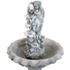 Alternate image 2 for Sunnydaze Outdoor Polyresin Fairy Flower Solar Powered Water Fountain Feature with Battery Backup - 42"
