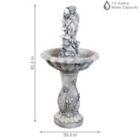 Alternate image 3 for Sunnydaze Outdoor Polyresin Fairy Flower Solar Powered Water Fountain Feature with Battery Backup - 42"