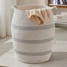 Alternate image 0 for Extra Large Woven Cotton Rope Tall 25" Height Laundry Hamper Basket with Handles