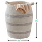 Alternate image 3 for Extra Large Woven Cotton Rope Tall 25" Height Laundry Hamper Basket with Handles