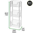 Alternate image 2 for mDesign Vertical Standing Bathroom Shelving Unit Tower with 3 Baskets